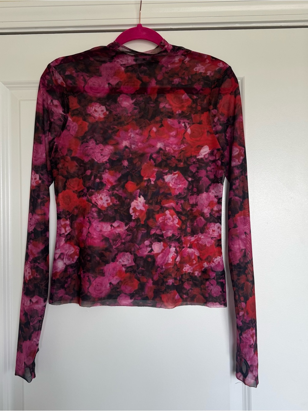Steve Madden Floral Print Mesh Top